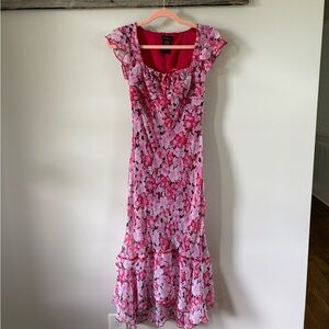 Vintage Speechless Pink Ruffled Tiered Dress